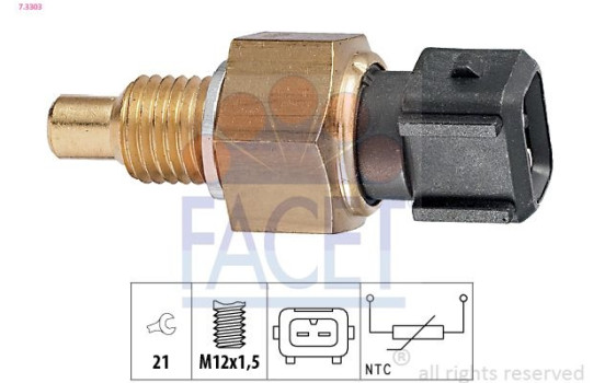 Sensor, coolant temperature Made in Italy - OE Equivalent 7.3303 Facet