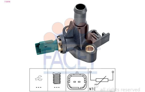 Sensor, coolant temperature Made in Italy - OE Equivalent 7.3318 Facet