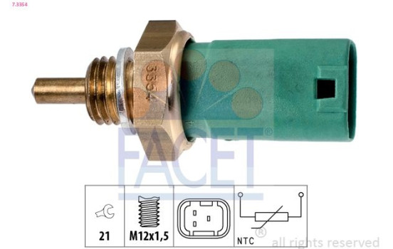 Sensor, coolant temperature Made in Italy - OE Equivalent 7.3354 Facet