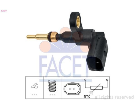 Sensor, coolant temperature Made in Italy - OE Equivalent 7.3377 Facet