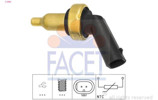 Sensor, coolant temperature Made in Italy - OE Equivalent 7.3390 Facet