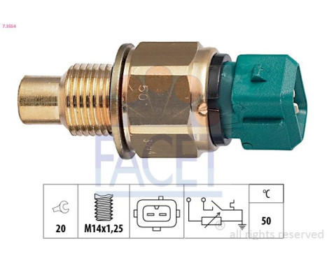 Sensor, coolant temperature Made in Italy - OE Equivalent 7.3554 Facet