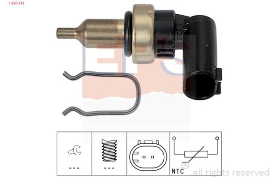 Sensor, cylinder head temperature Made in Italy - OE Equivalent 1830343 EPS Facet