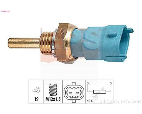 Sensor, oil temperature Made in Italy - OE Equivalent 1.830.239 EPS Facet