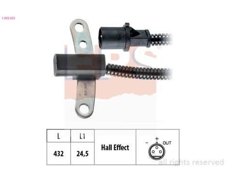 Crankshaft sensor 1.953.253 EPS Facet
