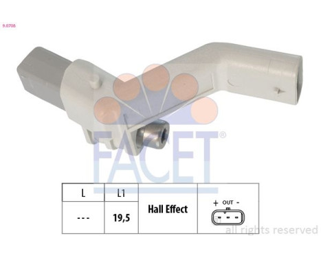 Crankshaft sensor 9.0708 Facet