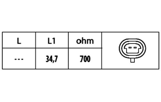 Sensor, crankshaft pulse 6PU 009 146-591 Hella