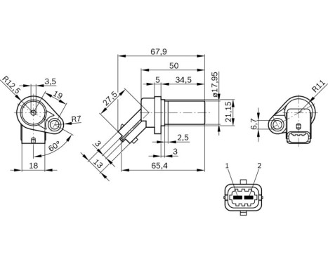Sensor, crankshaft pulse DG-6-S Bosch, Image 7