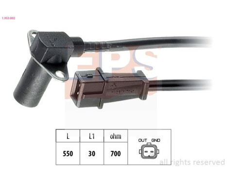 Sensor, crankshaft pulse Made in Italy - OE Equivalent 1.953.002 EPS Facet