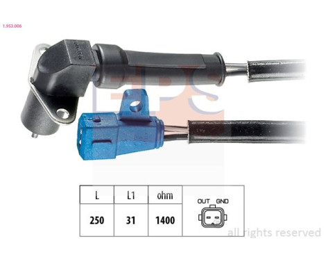Sensor, crankshaft pulse Made in Italy - OE Equivalent 1.953.006 EPS Facet