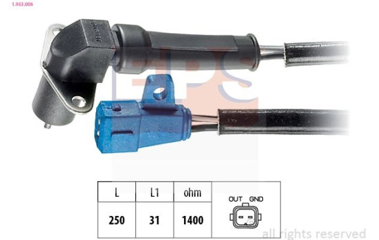 Sensor, crankshaft pulse Made in Italy - OE Equivalent 1.953.006 EPS Facet
