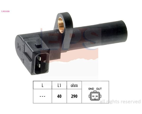 Sensor, crankshaft pulse Made in Italy - OE Equivalent 1.953.036 EPS Facet