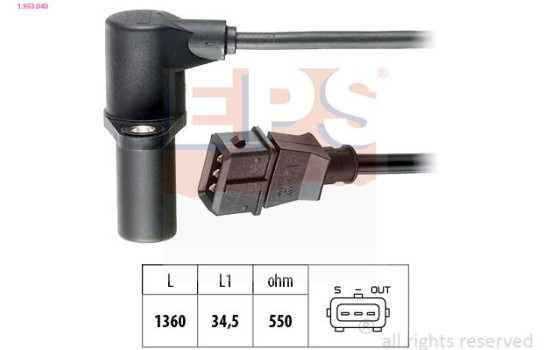 Sensor, crankshaft pulse Made in Italy - OE Equivalent 1.953.040 EPS Facet