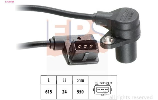 Sensor, crankshaft pulse Made in Italy - OE Equivalent 1.953.049 EPS Facet