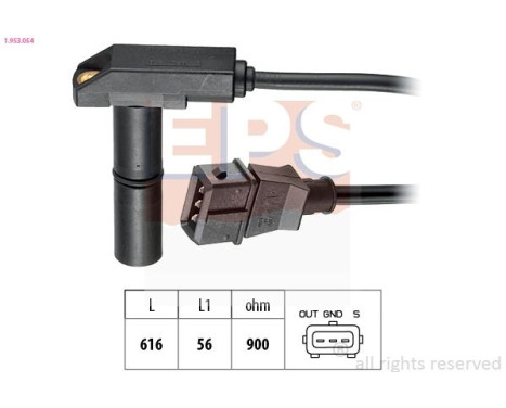 Sensor, crankshaft pulse Made in Italy - OE Equivalent 1.953.054 EPS Facet