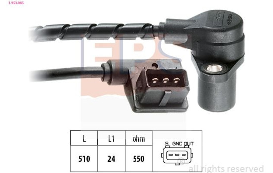 Sensor, crankshaft pulse Made in Italy - OE Equivalent 1.953.065 EPS Facet