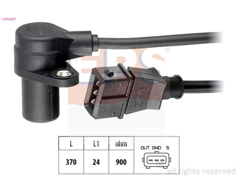Sensor, crankshaft pulse Made in Italy - OE Equivalent 1.953.077 EPS Facet