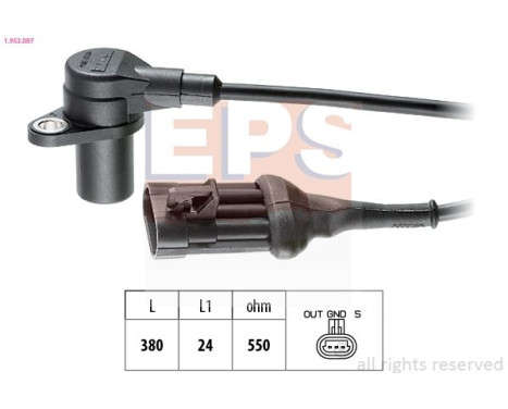 Sensor, crankshaft pulse Made in Italy - OE Equivalent 1.953.097 EPS Facet