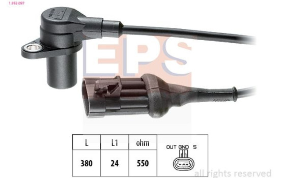 Sensor, crankshaft pulse Made in Italy - OE Equivalent 1.953.097 EPS Facet