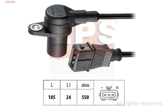 Sensor, crankshaft pulse Made in Italy - OE Equivalent 1.953.140 EPS Facet