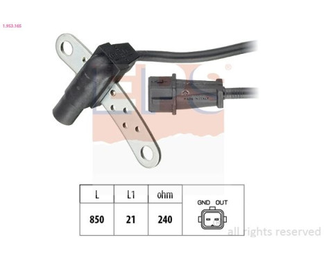 Sensor, crankshaft pulse Made in Italy - OE Equivalent 1.953.165 EPS Facet