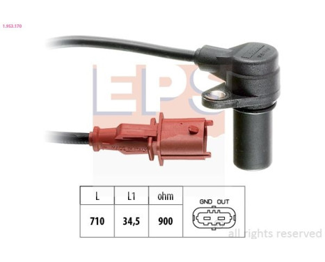 Sensor, crankshaft pulse Made in Italy - OE Equivalent 1.953.170 EPS Facet