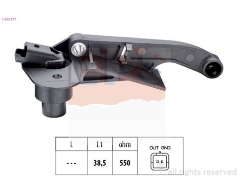 Sensor, crankshaft pulse Made in Italy - OE Equivalent 1.953.177 EPS Facet