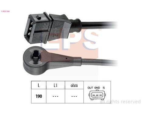 Sensor, crankshaft pulse Made in Italy - OE Equivalent 1.953.184 EPS Facet