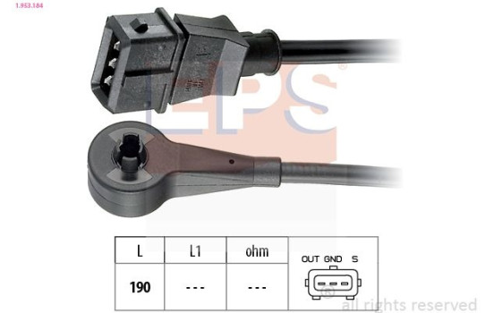 Sensor, crankshaft pulse Made in Italy - OE Equivalent 1.953.184 EPS Facet