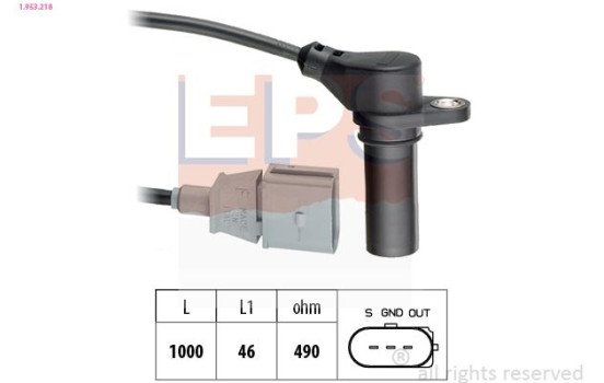 Sensor, crankshaft pulse Made in Italy - OE Equivalent 1.953.218 EPS Facet