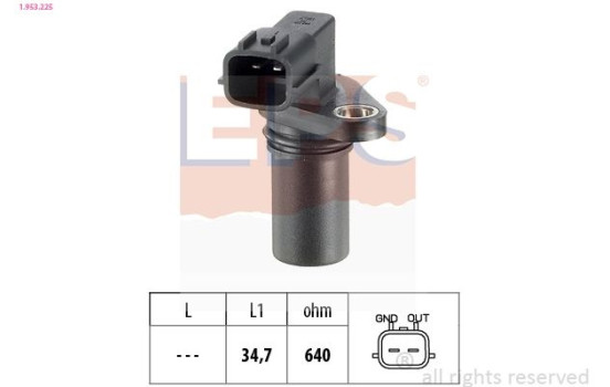 Sensor, crankshaft pulse Made in Italy - OE Equivalent 1.953.225 EPS Facet