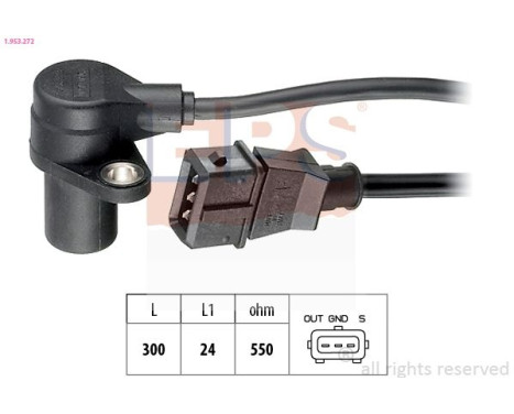 Sensor, crankshaft pulse Made in Italy - OE Equivalent 1.953.272 EPS Facet