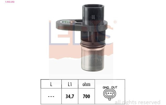 Sensor, crankshaft pulse Made in Italy - OE Equivalent 1.953.292 EPS Facet