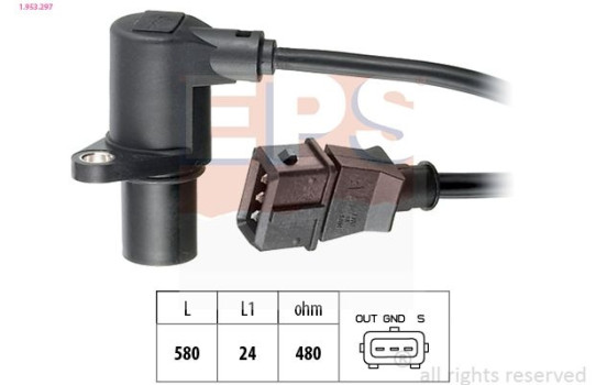 Sensor, crankshaft pulse Made in Italy - OE Equivalent 1.953.297 EPS Facet
