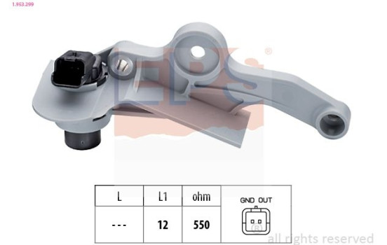Sensor, crankshaft pulse Made in Italy - OE Equivalent 1.953.299 EPS Facet