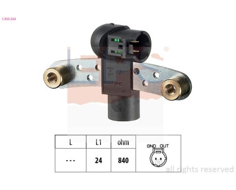 Sensor, crankshaft pulse Made in Italy - OE Equivalent 1.953.324 EPS Facet