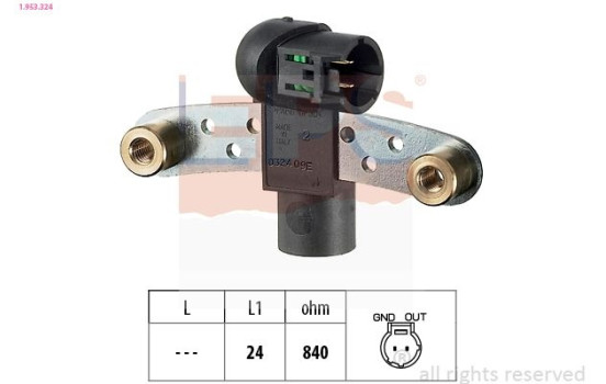 Sensor, crankshaft pulse Made in Italy - OE Equivalent 1.953.324 EPS Facet