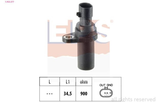 Sensor, crankshaft pulse Made in Italy - OE Equivalent 1.953.377 EPS Facet