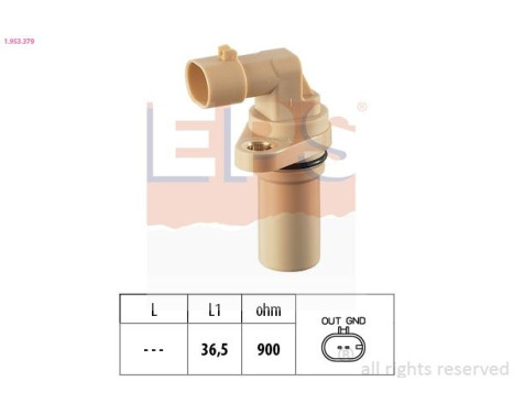 Sensor, crankshaft pulse Made in Italy - OE Equivalent 1.953.379 EPS Facet