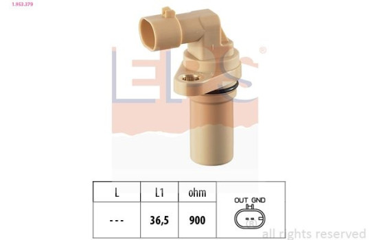 Sensor, crankshaft pulse Made in Italy - OE Equivalent 1.953.379 EPS Facet