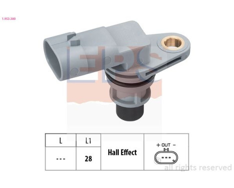 Sensor, crankshaft pulse Made in Italy - OE Equivalent 1.953.380 EPS Facet