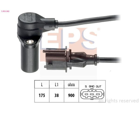 Sensor, crankshaft pulse Made in Italy - OE Equivalent 1.953.382 EPS Facet