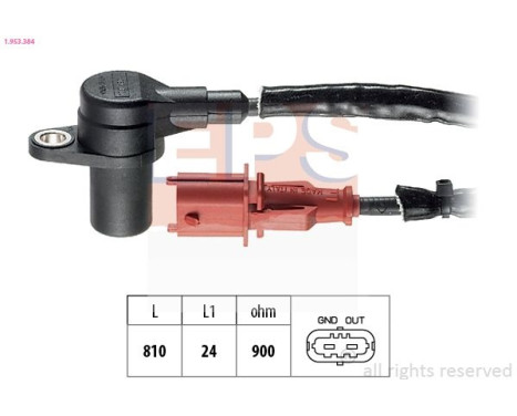 Sensor, crankshaft pulse Made in Italy - OE Equivalent 1.953.384 EPS Facet