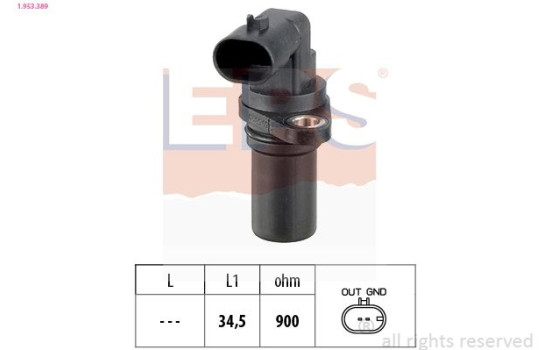 Sensor, crankshaft pulse Made in Italy - OE Equivalent 1.953.389 EPS Facet