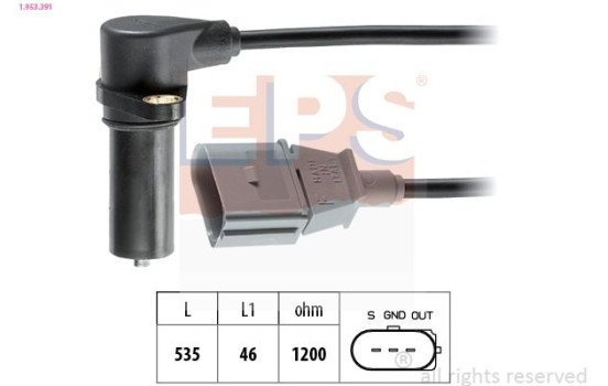 Sensor, crankshaft pulse Made in Italy - OE Equivalent 1.953.391 EPS Facet