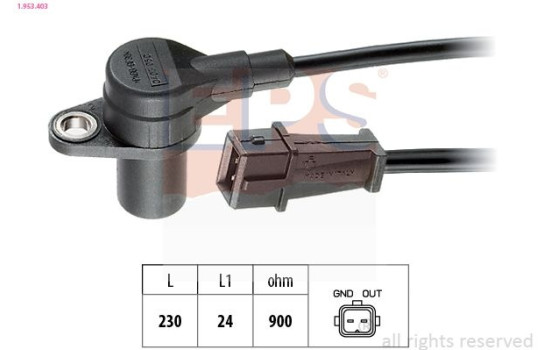 Sensor, crankshaft pulse Made in Italy - OE Equivalent 1.953.403 EPS Facet