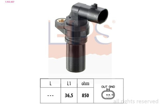 Sensor, crankshaft pulse Made in Italy - OE Equivalent 1.953.407 EPS Facet