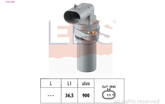 Sensor, crankshaft pulse Made in Italy - OE Equivalent 1.953.440 EPS Facet