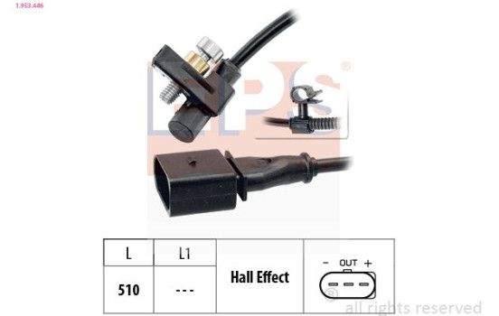 Sensor, crankshaft pulse Made in Italy - OE Equivalent 1.953.446 EPS Facet