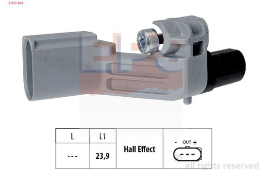 Sensor, crankshaft pulse Made in Italy - OE Equivalent 1.953.464 EPS Facet